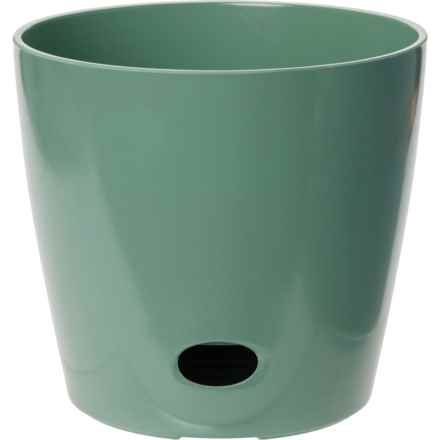 Tierra-Derco Round Self-Watering Bamboo Pot - 7” in Sage Green