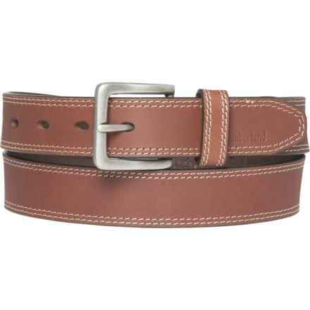 Timberland 35 mm Boot Leather Belt (For Men) in Dark Brown