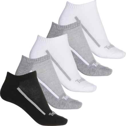 Timberland Aerated Cushioned No-Show Socks - 5-Pack, Below the Ankle (For Women) in Medium Grey