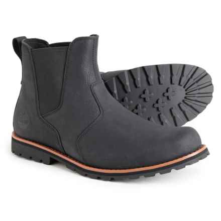 Timberland Attleboro Mid Chelsea Boots - Leather (For Men) in Jet Black