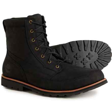 Timberland Attleboro Mid Lace-Up Boots - Leather (For Men) in Jet Black