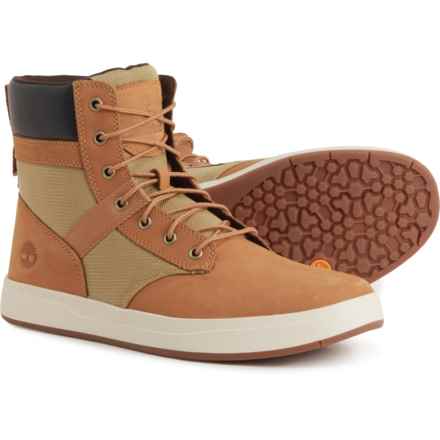 Timberland Davis Square Mid Lace-Up Sneaker Boots - Leather (For Men) in Wheat