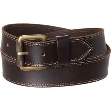 Timberland Double Edge Belt - Leather, 38 mm in Dark Brown