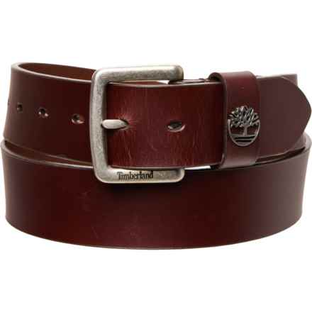 Timberland Double Log Belt - Leather, 38mm (For Men) in Brown