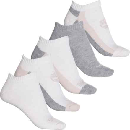 Timberland Half-Cushion No-Show Socks - 5-Pack, Below the Ankle (For Women) in Light/Pastel Pink