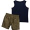 44HUJ_2 Timberland Infant Boys Muscle Shirt and Swim Trunks Set - Sleeveless