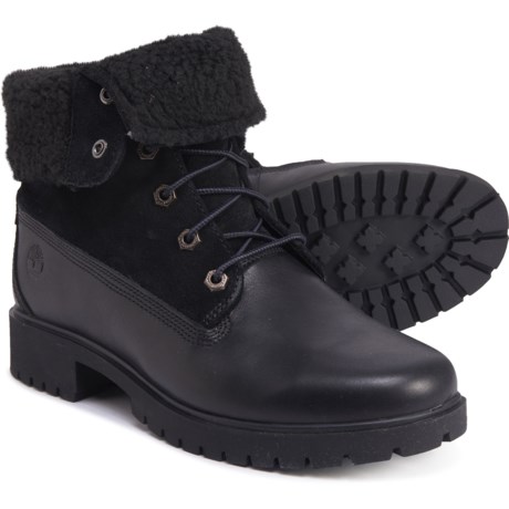 timberland teddy fleece boots black