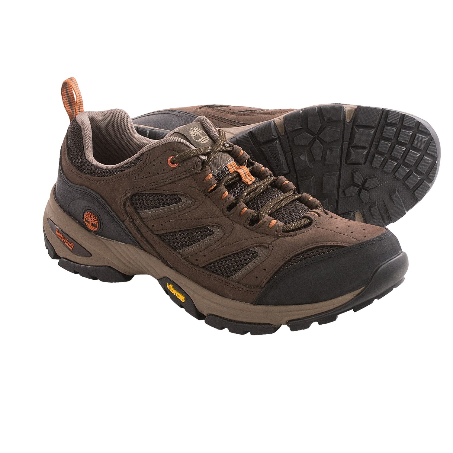 Timberland Ledge Low Hiking Shoes - Leather-Mesh (For Men) in Dark Brown