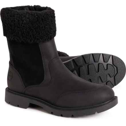 Timberland Linden Woods Side Zip Boots - Leather (For Women) in Jet Black