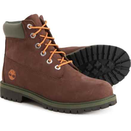 Timberland Little Boys 6” Classic Premium Boots - Waterproof, Insulated, Leather in Dark Brown