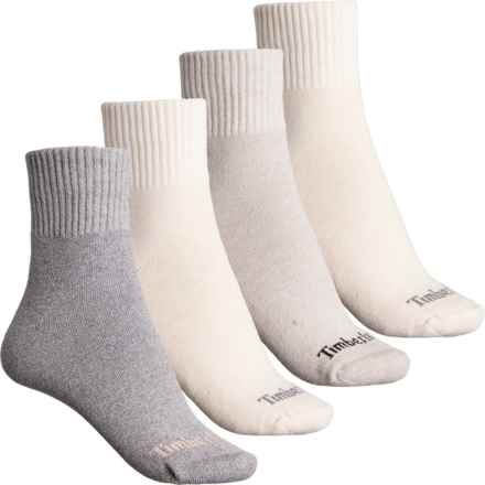 Timberland Marled Full Cushion Shortie Boot Socks - 4-Pack, Quarter Crew (For Women) in Cameo Rose