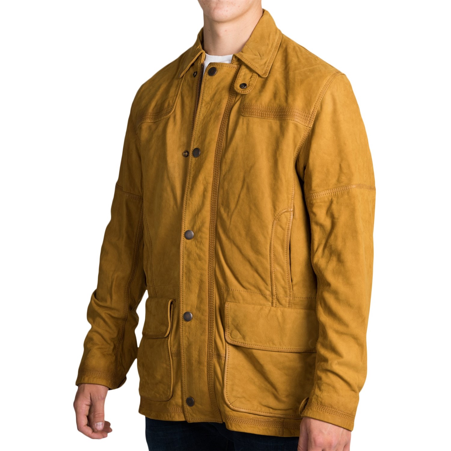 Timberland Mount Lincoln Leather Barn Jacket (For Men) - Save 61%