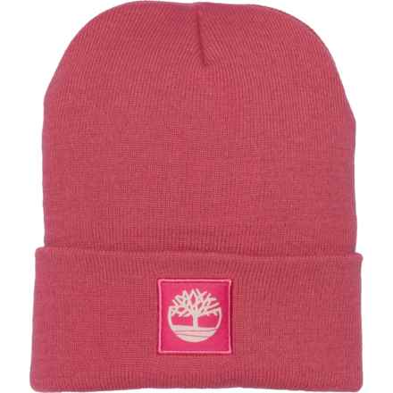 Timberland Patch Cuffed Beanie in Fruit Dove