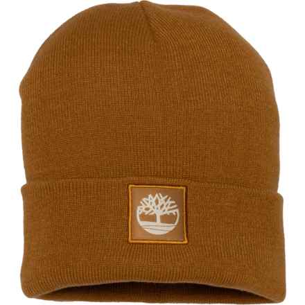 Timberland Patch Cuffed Beanie in Wheat