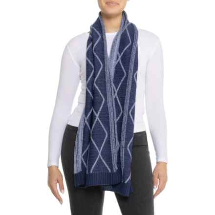 Timberland Plaited Cable-Knit Scarf in Peacoat