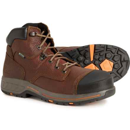 Timberland Pro 6" Helix HD Work Boots - Waterproof, Composite Safety Toe, Leather (For Men) in Brown