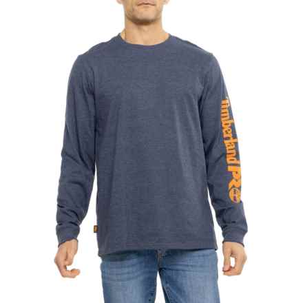 Timberland Pro Core Logo T-Shirt - Long Sleeve in Black Iris Hthr