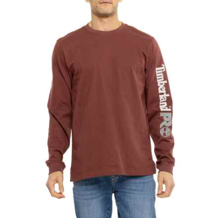 Timberland Pro Core Logo T-Shirt - UPF 30+, Long Sleeve in Maroon