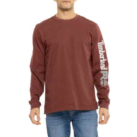 Timberland Pro Core Logo T-Shirt - UPF 30+, Long Sleeve in Maroon