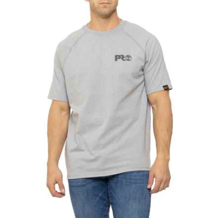 Timberland Pro Core Reflective Logo T-Shirt - Short Sleeve in Medium Grey Heather