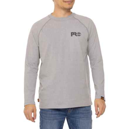 Timberland Pro Core Reflective Pro Logo T-Shirt - Long Sleeve in Medium Grey Heather