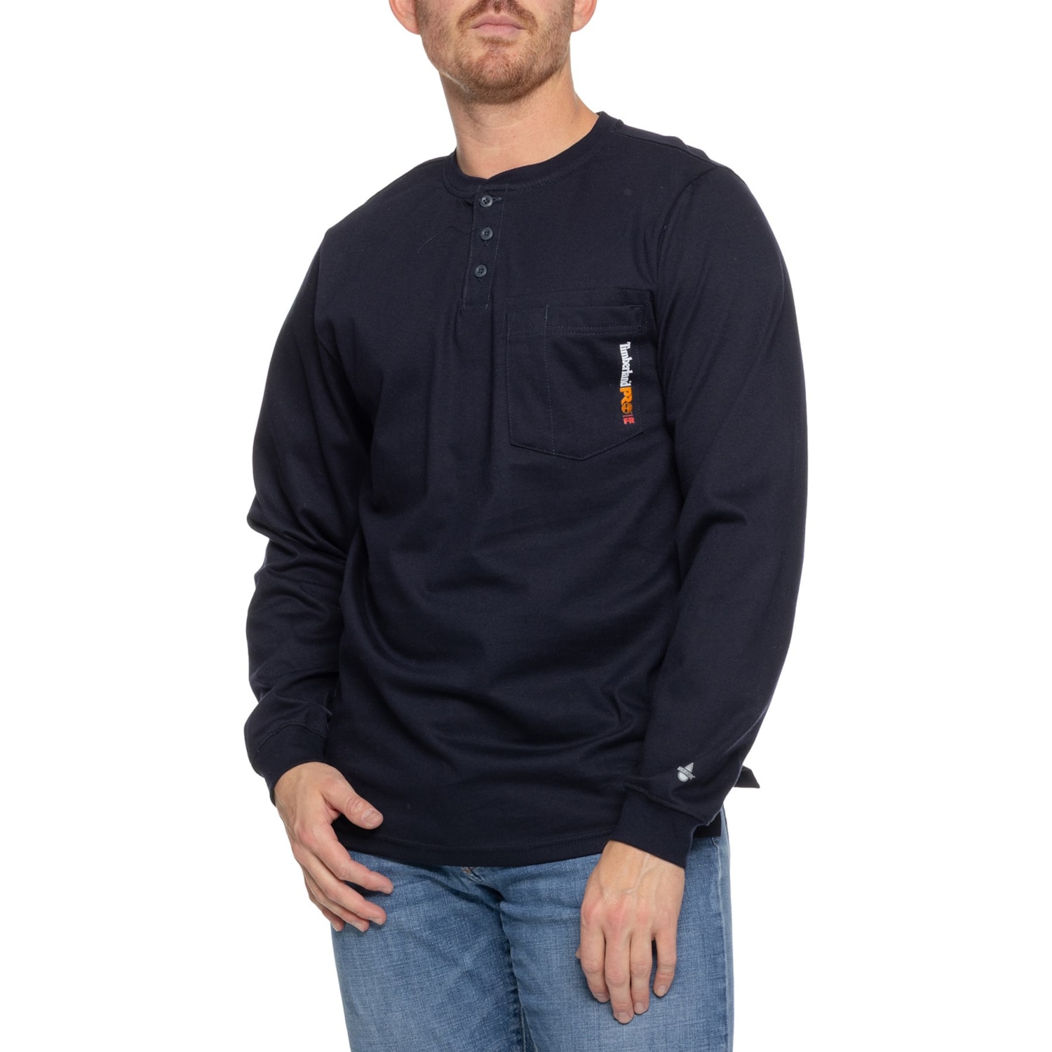 Timberland Pro Flame-Resistant Cotton Core Henley Shirt - UPF 50+