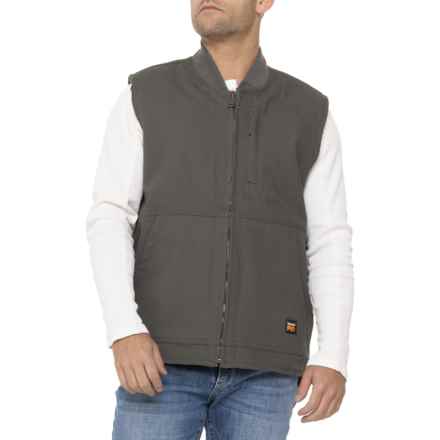 Timberland Pro Gritman Canvas Vest - Fleece Lined in Pewter