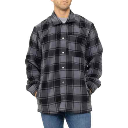 Timberland Pro Gritman Plaid Fleece Shirt Jacket - Snap Front in Tornado Tartan