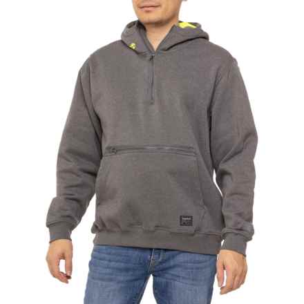 Timberland Pro Honcho Heavy-Duty Hoodie - Zip Neck in Dark Charcoal Heather