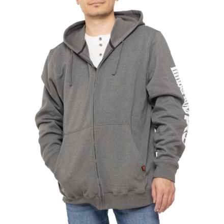 Timberland Pro Honcho Sport Hoodie - Full Zip in Dk Charcoal Heather/White
