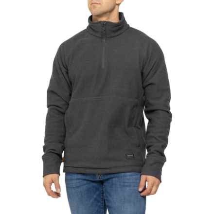 Timberland Pro Irvine Waffle Fleece Shirt - Zip Neck, Long Sleeve in Asphalt Heather