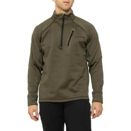 Timberland Pro Reaxion Sweatshirt - Zip Neck in Burnt Olive Heather