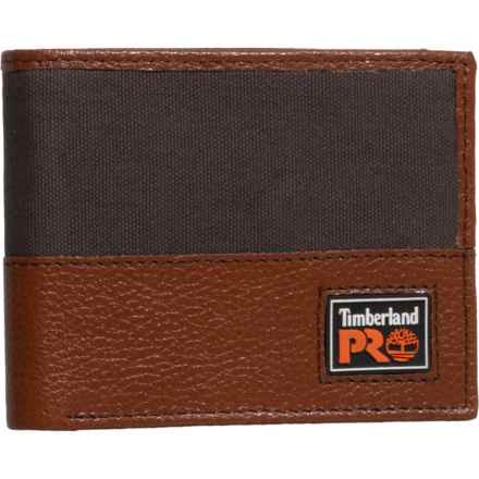 Timberland PRO Rubber Patch Passcase Wallet (For Men) in Tan