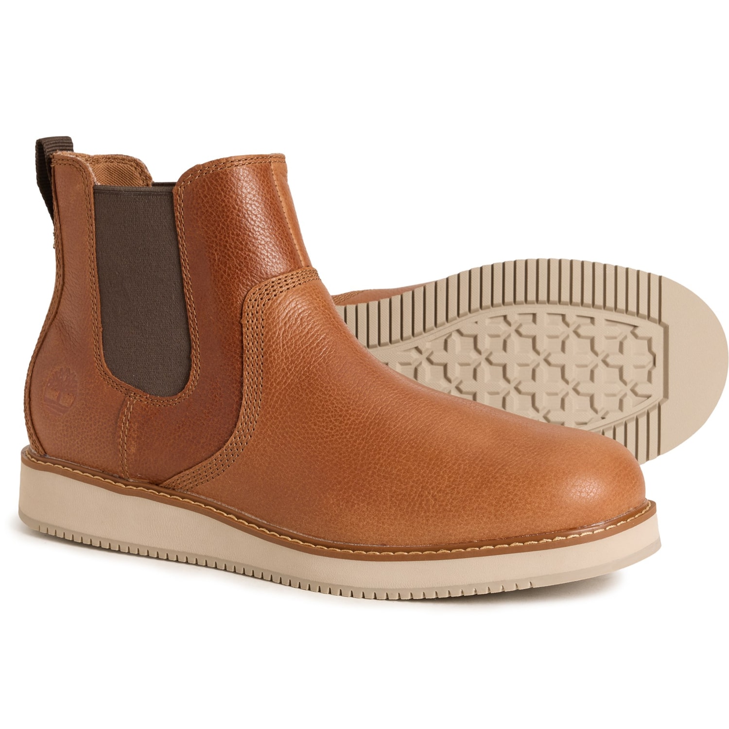 Timberland Tan Nubuck Chelsea Boots with Brown Elastic men’s boots leather Men main image 4