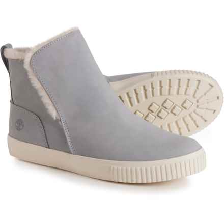 Timberland Skyla Bay High-Top Sneakers - Leather, Warm Lined (For Women) in Light Grey