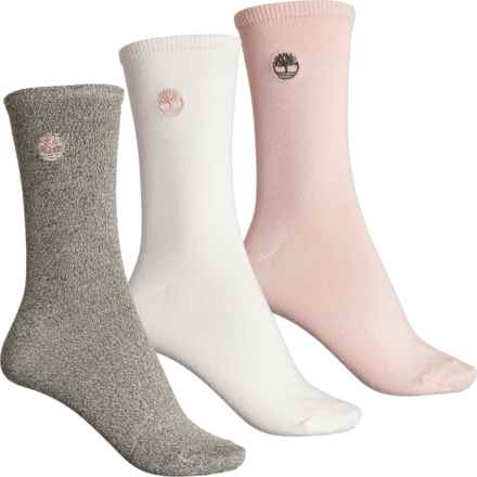 Timberland Solid Ribbed Supersoft Socks - 5-Pack, Crew (For Women) in Grapeleaf