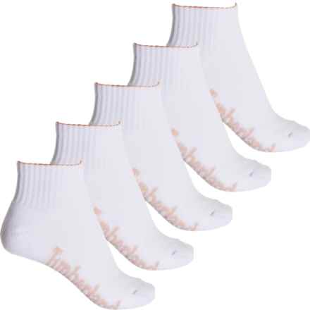 Timberland Venting Socks - 5-Pack, Quarter Crew (For Women) in White