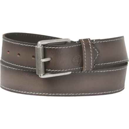 Timberland Vintage Leather Belt - 38 mm (For Men) in Dark Brown