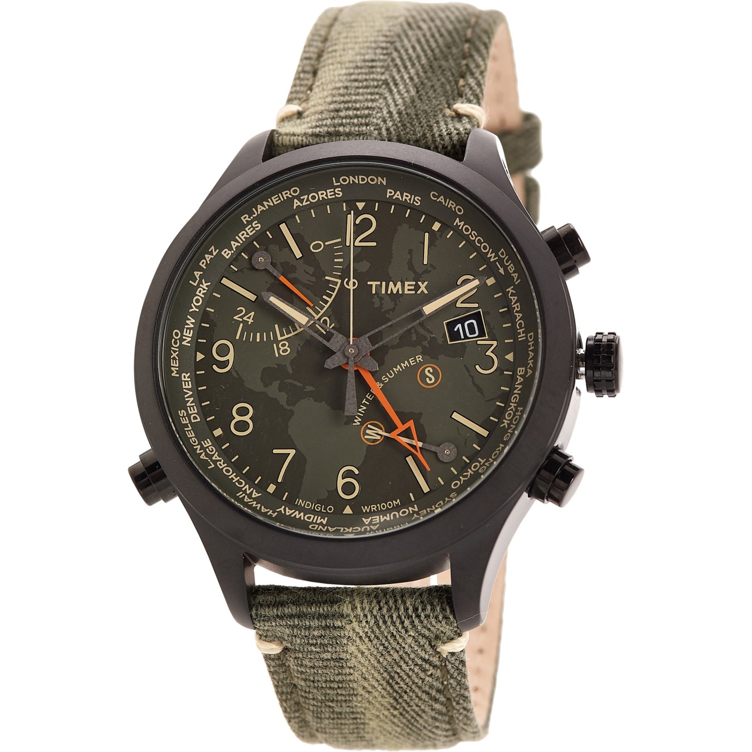 timex world time watch