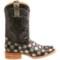 7432N_3 Tin Haul Metallic Checkerboard Cowboy Boots - Square Toe (For Men)