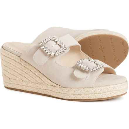 TINA ROSE Sydney Double Buckle Slide Sandals - Leather (For Women) in Mushroom