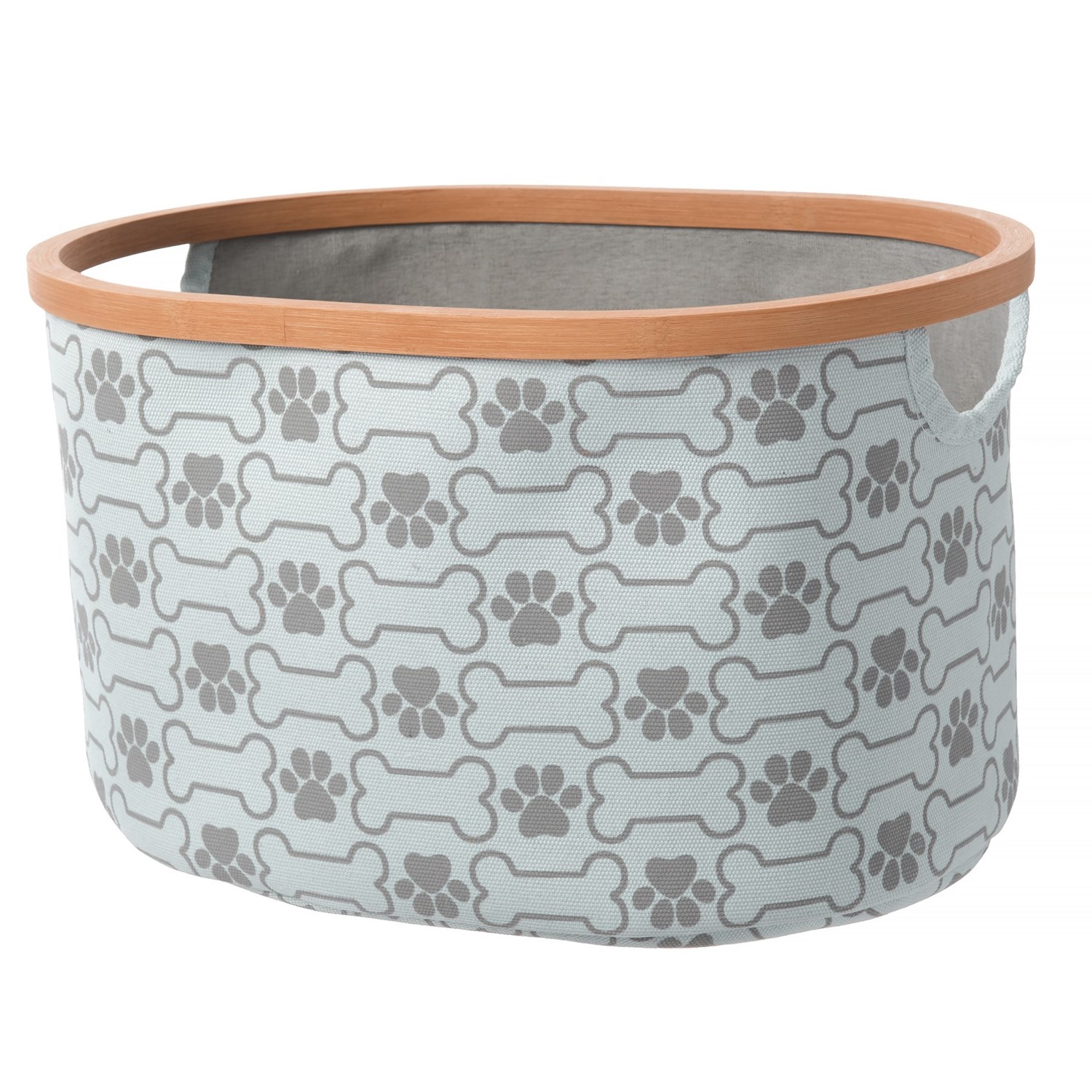 TM Pet Parker Bamboo Oval Pet Storage Bin Medium