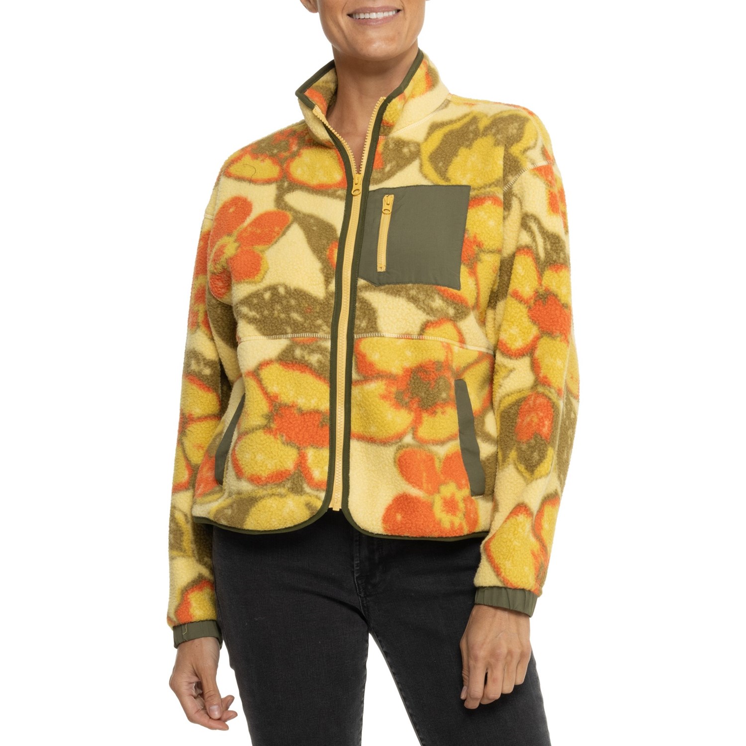 (取寄) トードアンドコー カンポ フリース ジャケット - フル ジップ Toad&Co Campo Fleece Jacket - Full Zip  Rattan Floral Print Toad&Co Campo Fleece Jacket - Full Zip - Save 66%