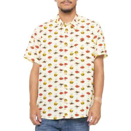 Toad&Co Fletch Shirt - Organic Cotton, Short Sleeve in Aphid Fish Id Print