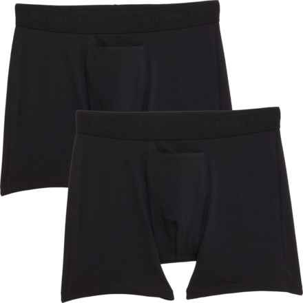 Tommy John Cotton Basics Trunks - 2-Pack, 4” in Black/Black