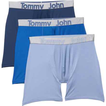Tommy John Essential 360 Sport Boxer Briefs - 6", 3-Pack in Blue Quartz/Dress Blues/Troposphere