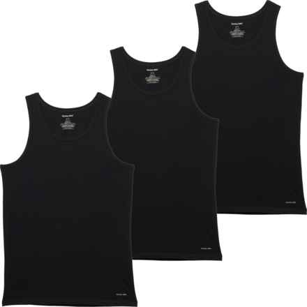 Tommy John Essential Cool Cotton Tank Top - 3-Pack, Modern Fit in Black