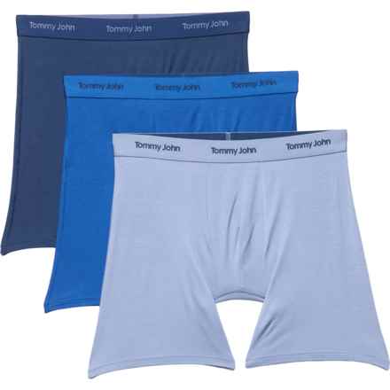Tommy John Essential Second Skin Boxer Briefs - 3-Pack in Blue Quartz/Dress Blues/Troposphere