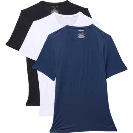 Tommy John Essential Second Skin T-Shirt - 3-Pack, Short Sleeve in Black/White/Dress Blues