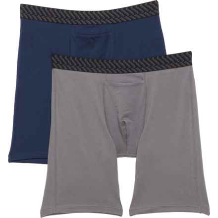 Tommy John Stretch Cotton Basics Boxer Briefs - 2-Pack, 8” in Dress Blues/Turbulence